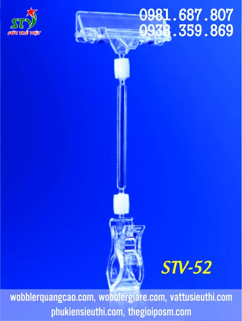 Kẹp mica STV 52 thân thẳng dài