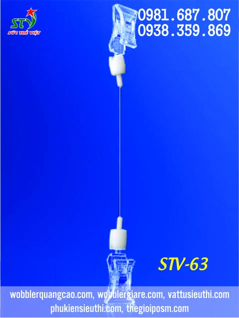 Kẹp mica STV 63 thân thẳng