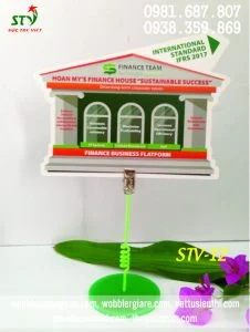 Wobbler để bàn đế mica oval STV 12
