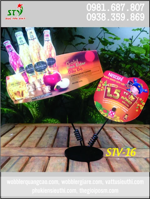 Wobbler để bàn đế mica STV 16
