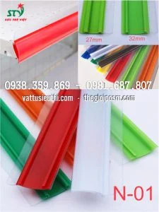 Nẹp Bảng Giá Siêu Thị N01 27mm, 32mm Gắn Mép Kệ