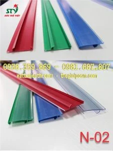 Nẹp Bảng Giá Siêu Thị N02 Gắn Mép Kệ Nhiều Màu