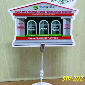 wobbler quảng cáo, wobbler để bàn, wobbler chân nhựa, in wobbler