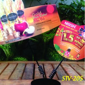 wobbler quảng cáo, wobbler chân nhựa, sản xuất wobbler, wobbler để bàn, in wobbler, vật tư siêu thị,mẫu wobbler