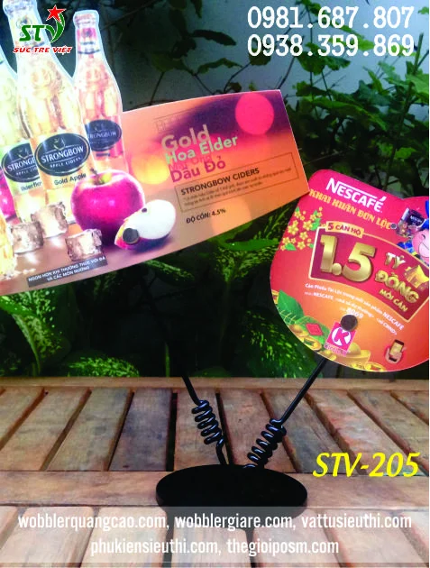 Wobbler để bàn đế nhựa đen STV 205