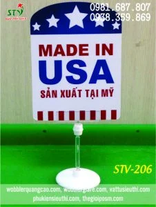 Wobbler để bàn đế nhựa oval STV 206