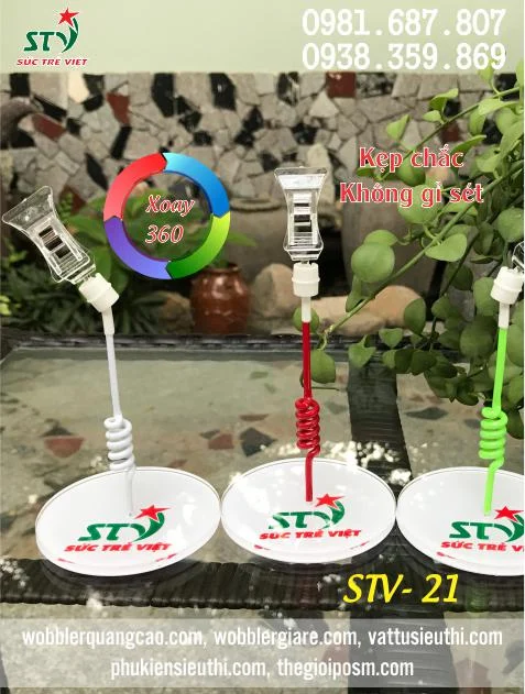 Wobbler để bàn đế mica STV 21