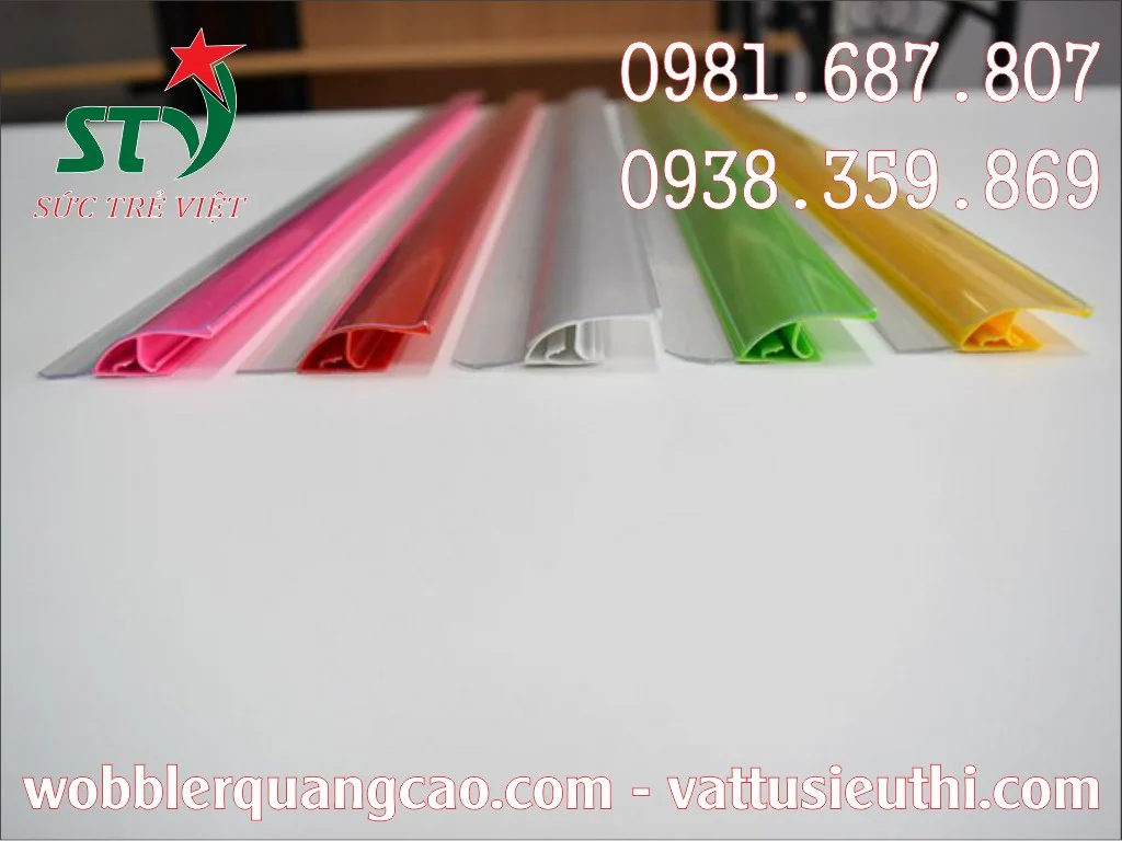 Thanh nẹp nhựa N05 dùng để giữ tem giá trên kệ