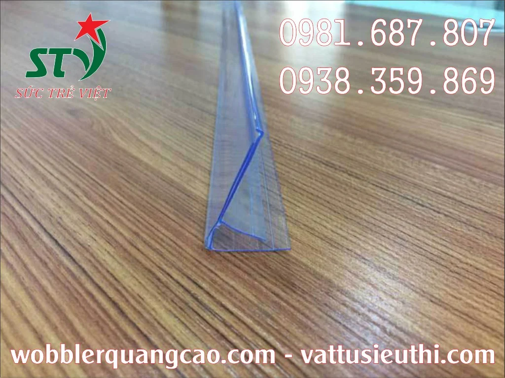 Chi tiết mặt cắt nẹp nhựa cài giá N07
