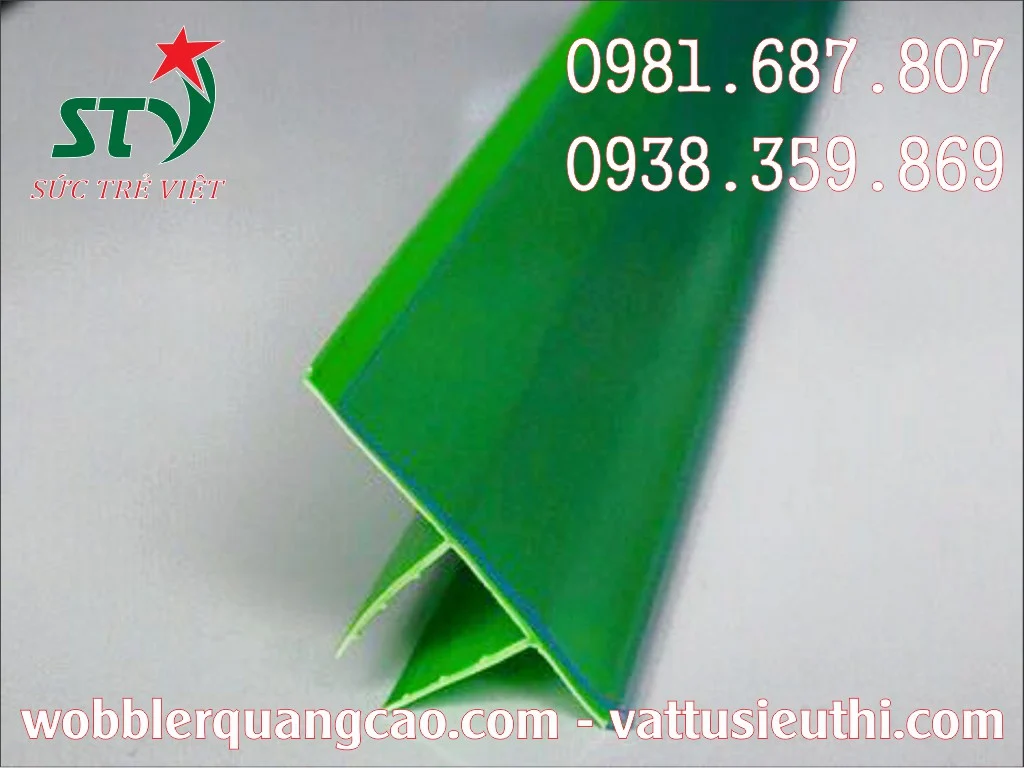 Chi tiết ngàm chữ U của nẹp bảng giá N03