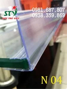 Nẹp Nhựa Siêu Thị N04 Cho Kệ Kính, Kệ Gỗ