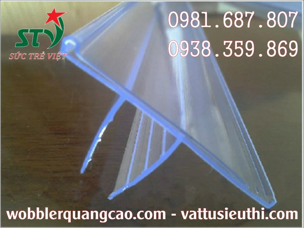 Nẹp nhựa cài giá N06 dùng tại mép kệ bán hàng