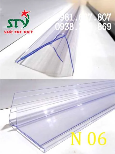 Nẹp Nhựa Cài Giá N06 Gắn Mép Kệ Siêu Thị